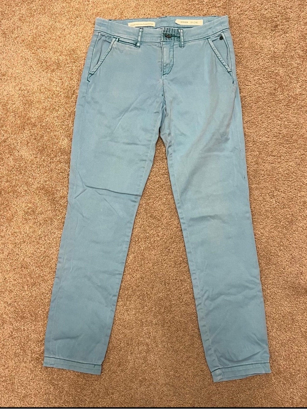 Pilcro and the Letterpress women’s  turquoise Chinos